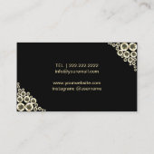 Hair Stylist Beauty Salon Logo Modern Gold Sequins Visitekaartje (Achterkant)