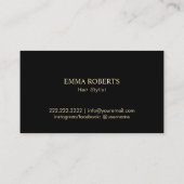 Hair Stylist Beauty Salon Modern Gold Scissor Visitekaartje (Achterkant)