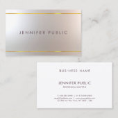 Hair Stylist Beauty Salon Sophisticated Gold Glam Visitekaartje (Voorkant / Achterkant)