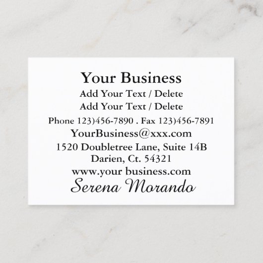 Hair Stylist - Beauty Shop - Salon Visitekaartje (Achterkant)