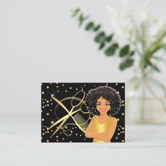 Hair Stylist - Beauty Shop - Salon Visitekaartje (Staand voorkant)