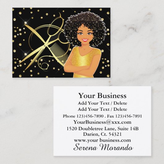 Hair Stylist - Beauty Shop - Salon Visitekaartje (Voorkant / Achterkant)