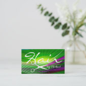 Hair Stylist-benoeming - Groen Abstract #5 Afsprakenkaartje (Staand voorkant)