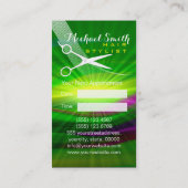 Hair Stylist-benoeming - Groen Abstract #5 Afsprakenkaartje (Achterkant)