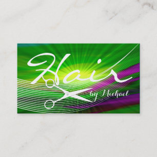 Hair Stylist-benoeming - Groen Abstract #5 Afsprakenkaartje
