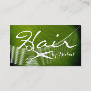 Hair Stylist-benoeming - Groen Abstract #9 Afsprakenkaartje