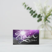 Hair Stylist-benoeming - Paarse Abstracte #5 Afsprakenkaartje (Staand voorkant)