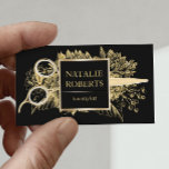 Hair Stylist Black & Gold Floral Beauty Salon Visitekaartje<br><div class="desc">Hair Stylist Black en Gold Floral Beauty Salon Visitekaartjes.</div>