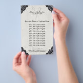 Hair Stylist Black Laced Hair Salon Flyer (Hand)