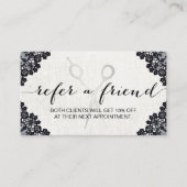 Hair Stylist Black Laced Salon Referral (Voorkant)