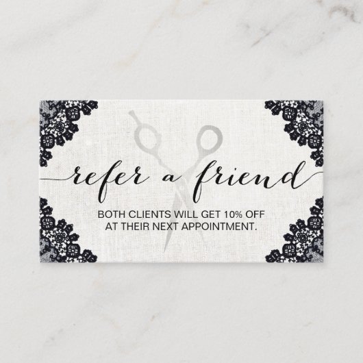 Hair Stylist  Black Laced Salon Referral (Voorkant)
