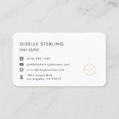 Hair Stylist Black Professional Visitekaartje (Achterkant)