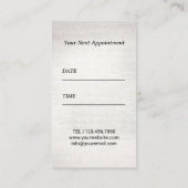 Hair Stylist Black Scissor Salon Afsprakenkaartje (Achterkant)