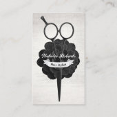 Hair Stylist Black Scissor Salon Afsprakenkaartje (Voorkant)