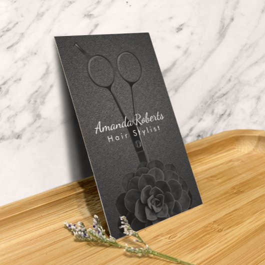 Hair Stylist Black Scissor Salon Appointment Afsprakenkaartje
