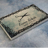 Hair Stylist Black Scissor  Thorn Framed Visitekaartje