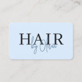 Hair Stylist Blue QR Code Professional Visitekaartje (Voorkant)