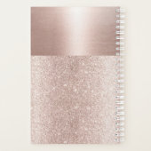 Hair Stylist Blush Roos Gold Glitter Appointment Planner (Achterkant)