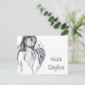 Hair Stylist Briefkaart (Staand voorkant)