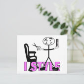 Hair Stylist Briefkaart (Staand voorkant)