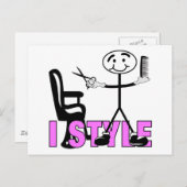 Hair Stylist Briefkaart (Voorkant / Achterkant)