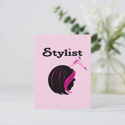 Hair Stylist Briefkaart (Staand voorkant)