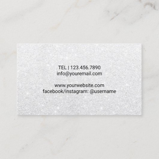 Hair Stylist Burgundy Roos Gold Glitter Hair Salon Visitekaartje (Achterkant)