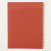 Hair Stylist Burnt Oranje Beige Monogrammen Planner (Achterkant)