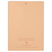 Hair Stylist Burnt Oranje Beige Monogrammen Po Klembord (Achterkant)