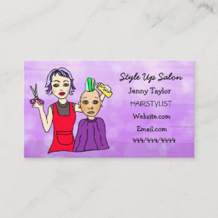 Hair Stylist Business Name Beauty Salon  Visitekaartje