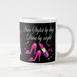 HAIR STYLIST BY DAY DIVA BY NIGHT GEPERSONALISEERD GROTE KOFFIEKOP