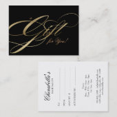 Hair Stylist Cadeaubon Black Gold Kortingskaartje (Voorkant / Achterkant)