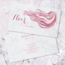 Hair Stylist Chic Pink Glitter Marble Beauty Salon