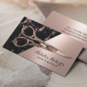 Hair Stylist Chic Roos Gold Marble Beauty Salon Visitekaartje