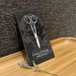 Hair Stylist Chic Scissor Dark Floral Chalkboard Visitekaartje<br><div class="desc">Haar Stylist Chic Scissor Dark Floral Chalkboard Visitekaartjes.</div>