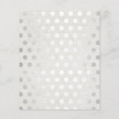 Hair Stylist Chic Silver Stippen Elegant Linen Flyer (Achterkant)