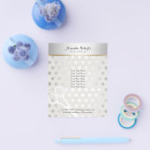 Hair Stylist Chic Silver Stippen Elegant Linen Flyer (Enkel)