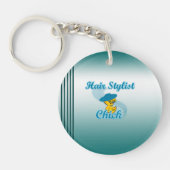 Hair Stylist Chick #3 Sleutelhanger (Voorkant)