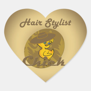 Hair Stylist Chick #6 Hart Sticker