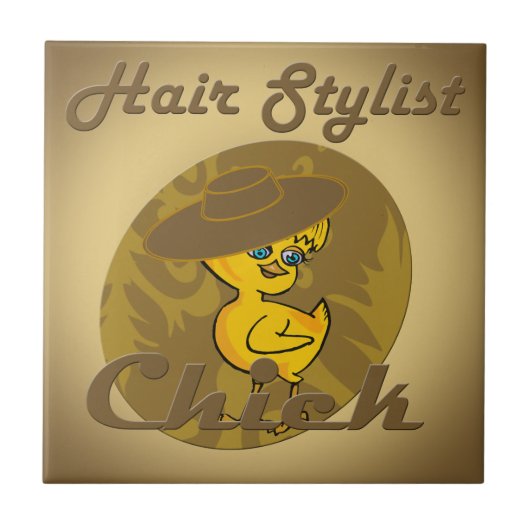 Hair Stylist Chick #6 Tegeltje (Voorkant)