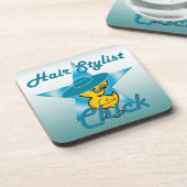 Hair Stylist Chick #7 Bier Onderzetter (Linkerzijde)