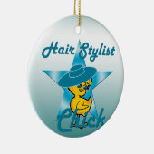Hair Stylist Chick #7 Keramisch Ornament (Rechts)