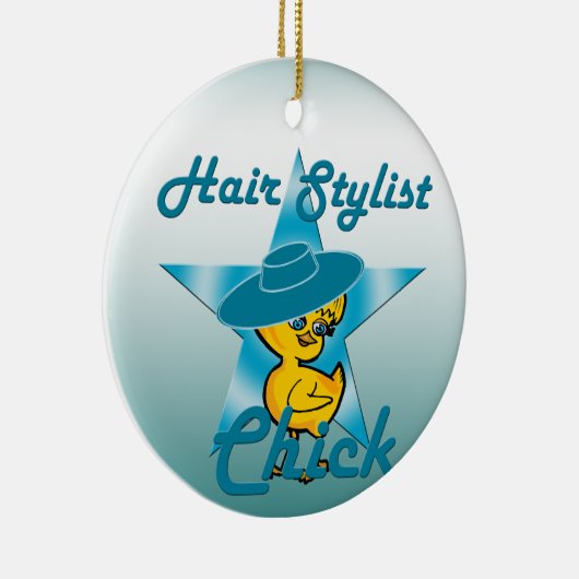 Hair Stylist Chick #7 Keramisch Ornament (Rechts)