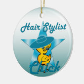 Hair Stylist Chick #7 Keramisch Ornament (Links)