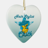 Hair Stylist Chick #7 Keramisch Ornament (Rechts)