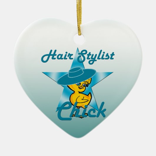 Hair Stylist Chick #7 Keramisch Ornament (Voorkant)