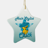 Hair Stylist Chick #7 Keramisch Ornament (Rechts)