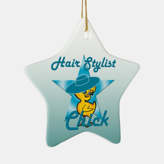 Hair Stylist Chick #7 Keramisch Ornament (Rechts)