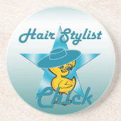 Hair Stylist Chick #7 Zandsteen Onderzetter (Voorkant)