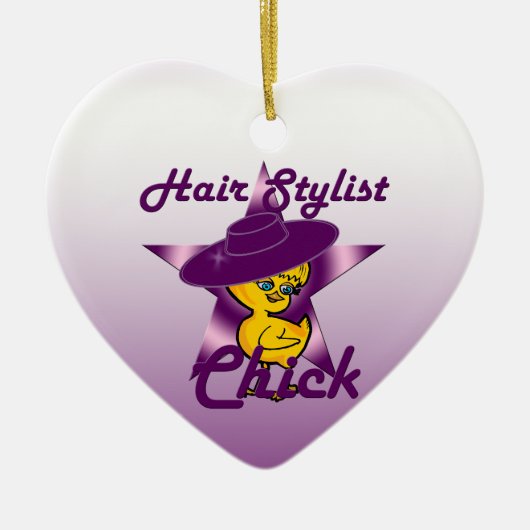 Hair Stylist Chick #9 Keramisch Ornament (Voorkant)